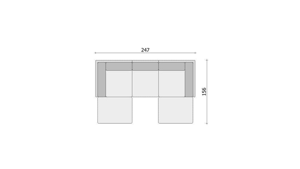 Clooods 3S2+ – Divano a U