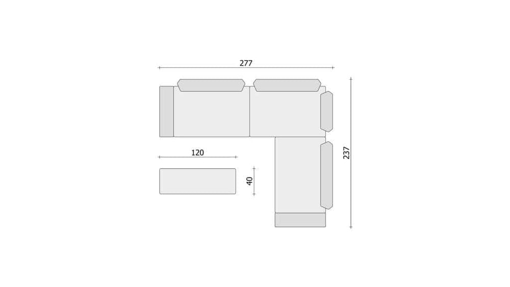 Choice 5 – Set d'angolo + sgabelli