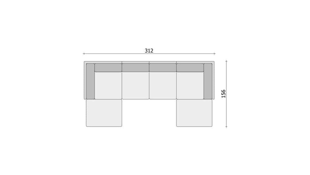 Clooods 4S2+ – Divano a U