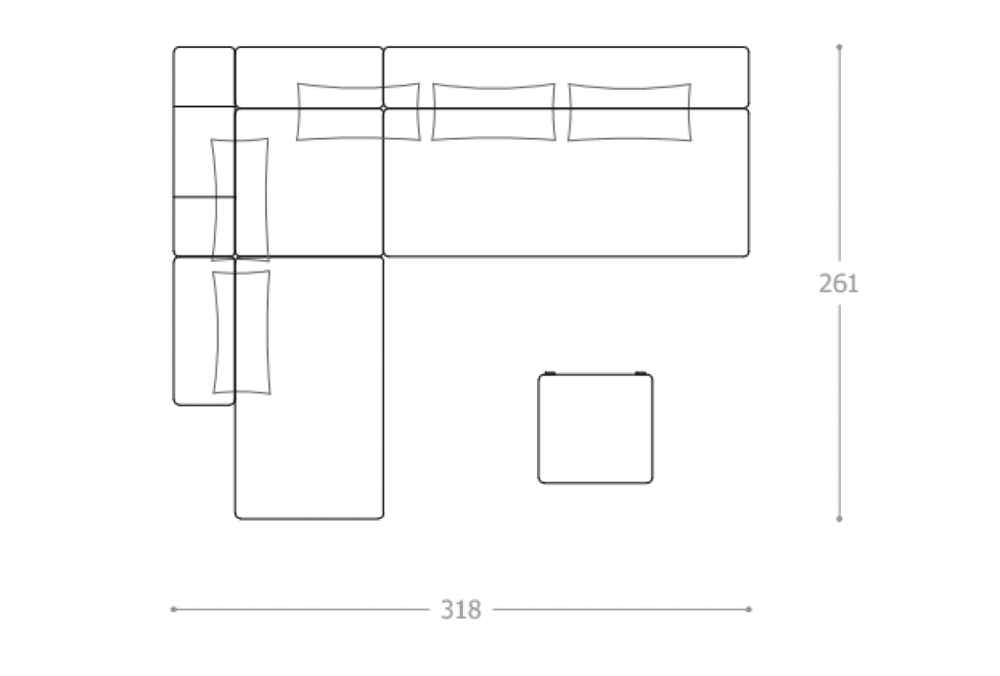 BonBon3 E+ &ndash; Set d'angolo + sgabelli