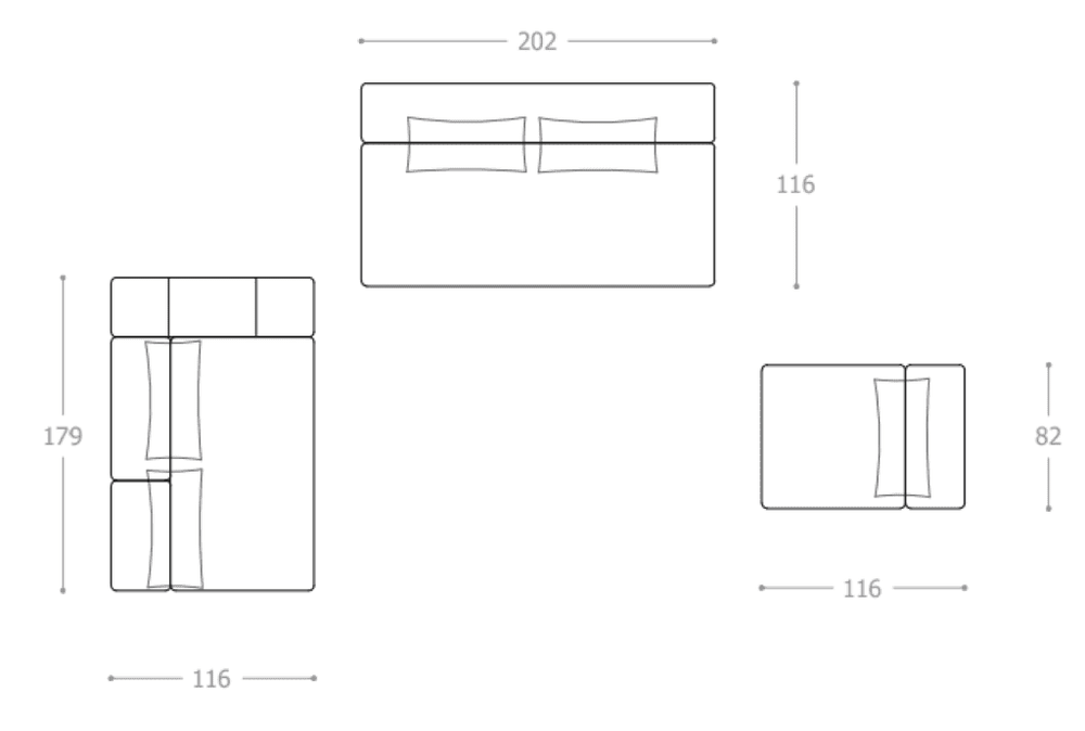 BonBon3 E+ &ndash; Due posti + tre posti + poltrona