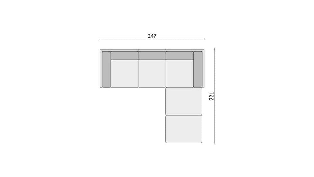 Clooods 3S2+ &ndash; Divano angolare