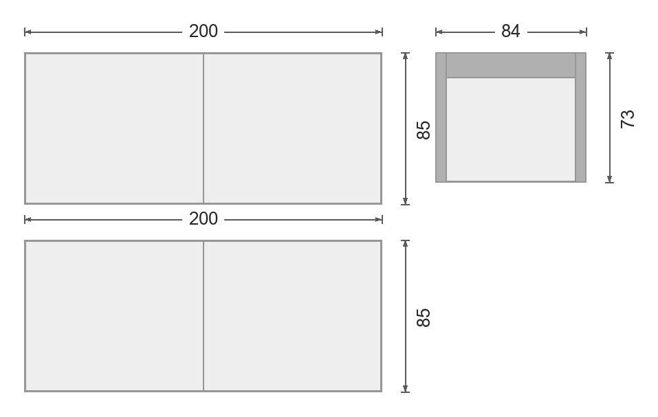 OIKO L &ndash; 2x letto + poltrona