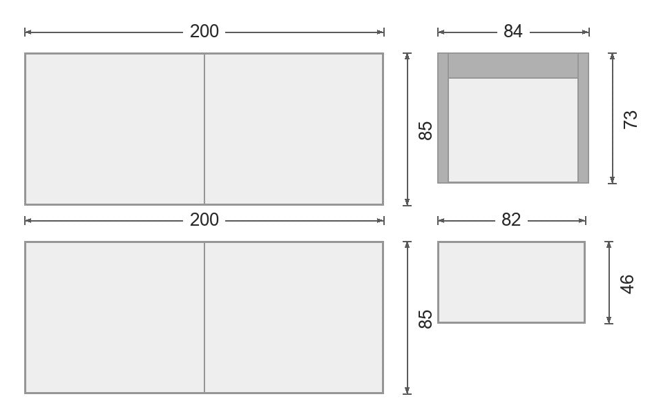 OIKO L+ &ndash; 2x letto + poltrona + tavolo