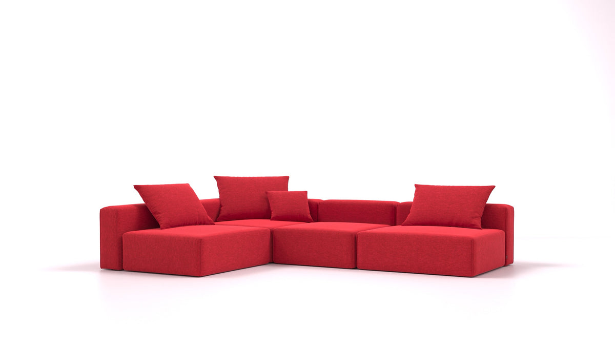 Bard L, divano modulare FEYDOM in tessuto Velare ET-11 Red