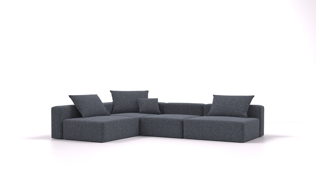 Bard L, divano modulare FEYDOM in tessuto Icon IC-79 Deep Blue