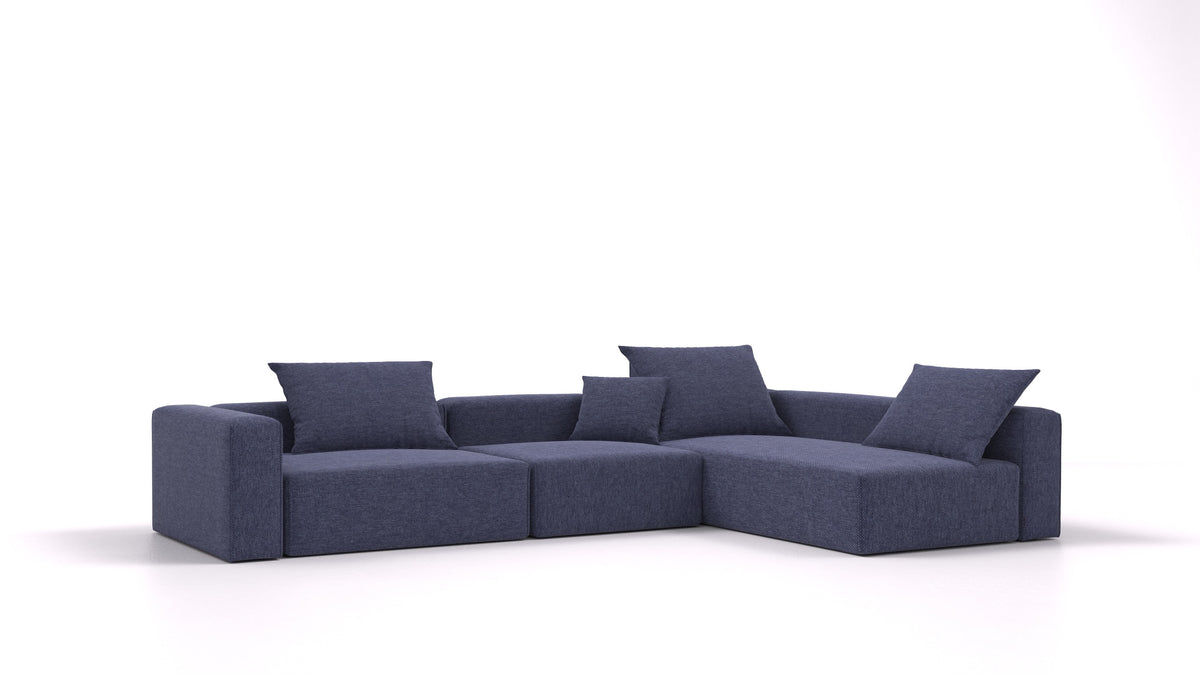 Bard L3, divano modulare FEYDOM in tessuto Velare ET-80 Noble Blue