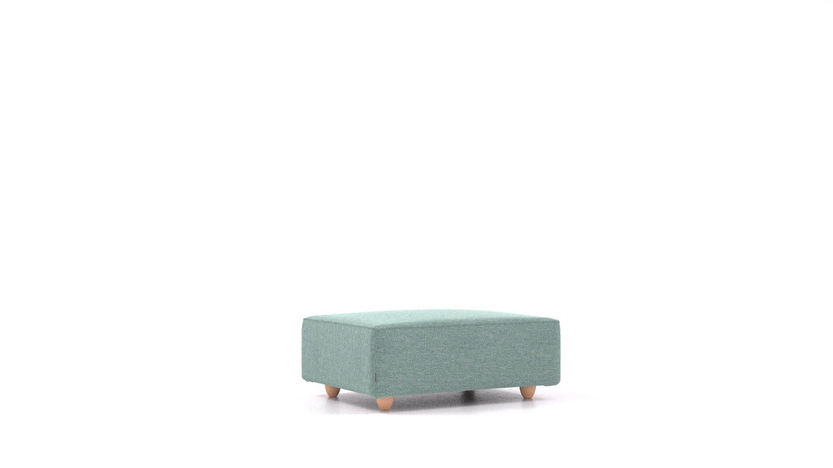 Cascais F, elemento del divano modulare FEYDOM in tessuto Alure DE-75 Pastel Blue, gambe chiare
