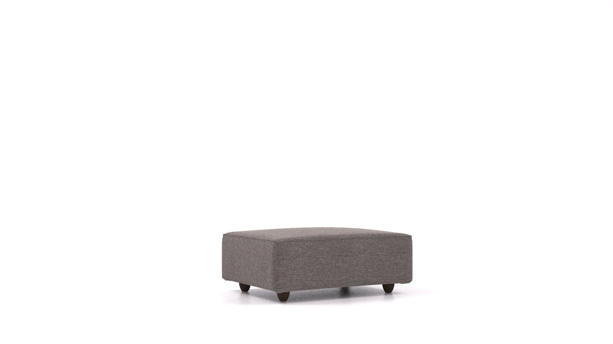 Cascais F, elemento del divano modulare FEYDOM in tessuto Alure DE-92 Middle Grey, gambe scure