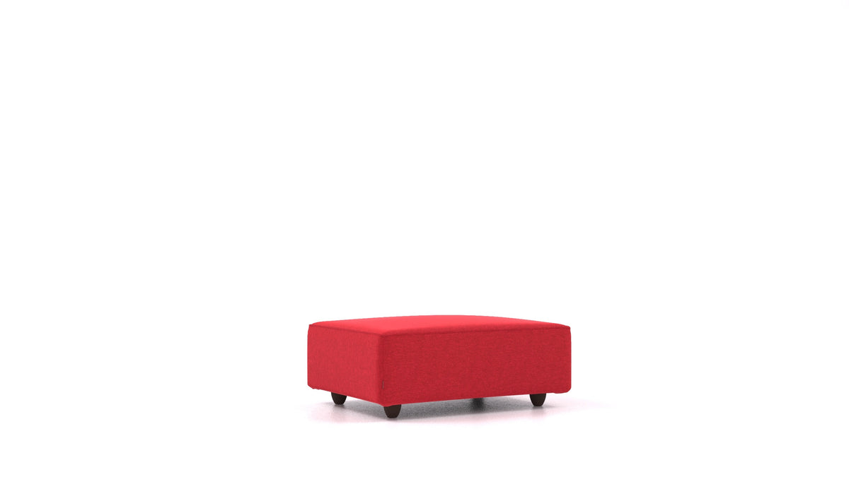 Cascais F, elemento del divano modulare FEYDOM in tessuto Velare ET-11 Red, gambe scure