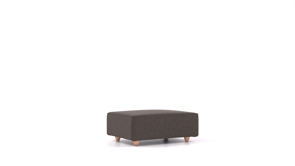 Cascais F, elemento del divano modulare FEYDOM in tessuto Velare ET-12 Dark Grey, gambe chiare