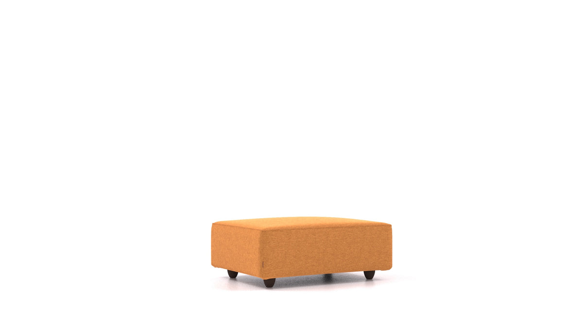 Cascais F, elemento del divano modulare FEYDOM in tessuto Velare ET-48 Antic Gold, gambe scure