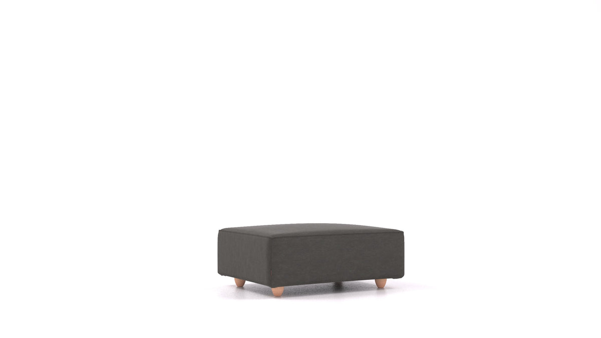 Cascais F, elemento del divano modulare FEYDOM in tessuto Mollia FF-12 Dark Grey, gambe chiare