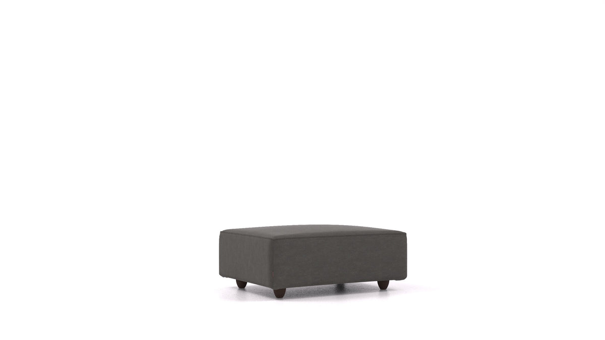 Cascais F, elemento del divano modulare FEYDOM in tessuto Mollia FF-12 Dark Grey, gambe scure