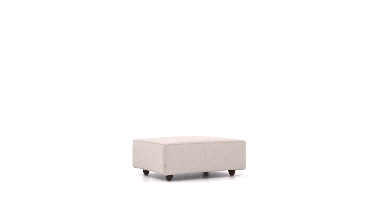 Cascais F, elemento del divano modulare FEYDOM in tessuto Icon IC-02 Natur, gambe scure