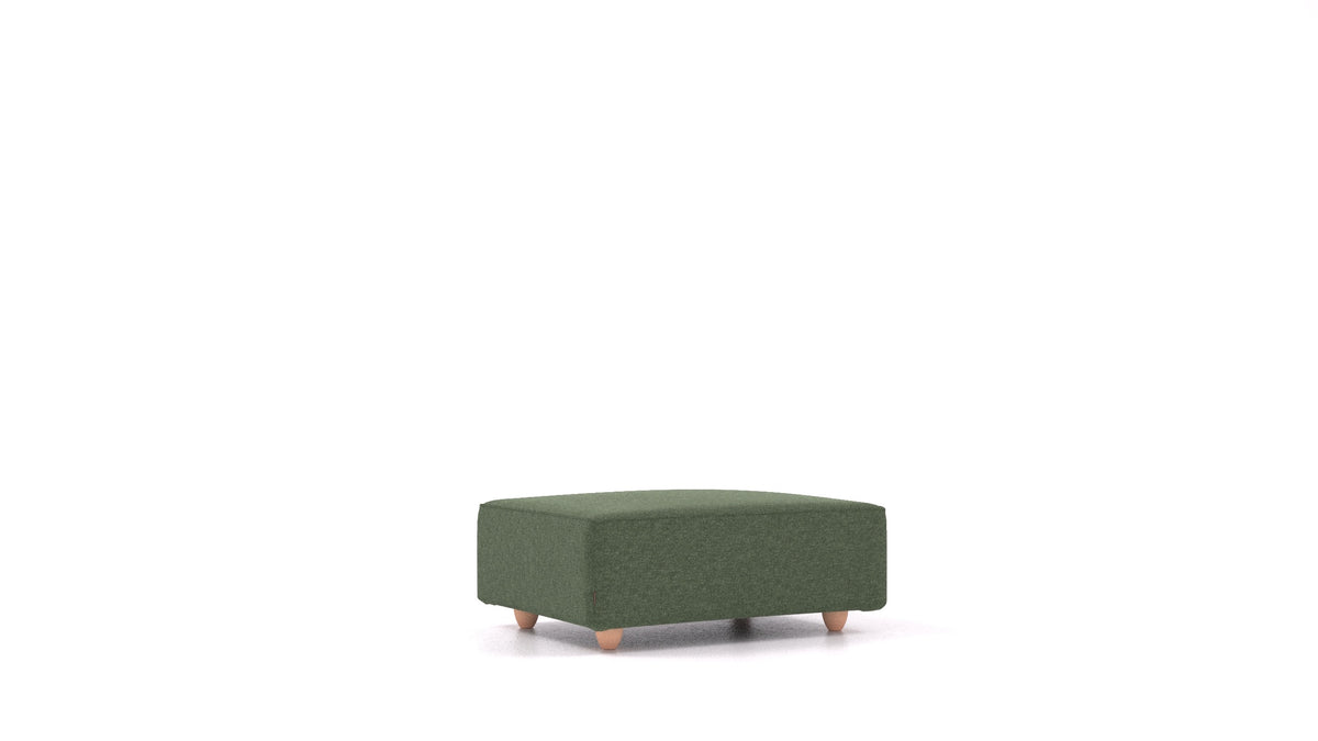 Cascais F, elemento del divano modulare FEYDOM in tessuto Icon IC-39 Forest, gambe chiare