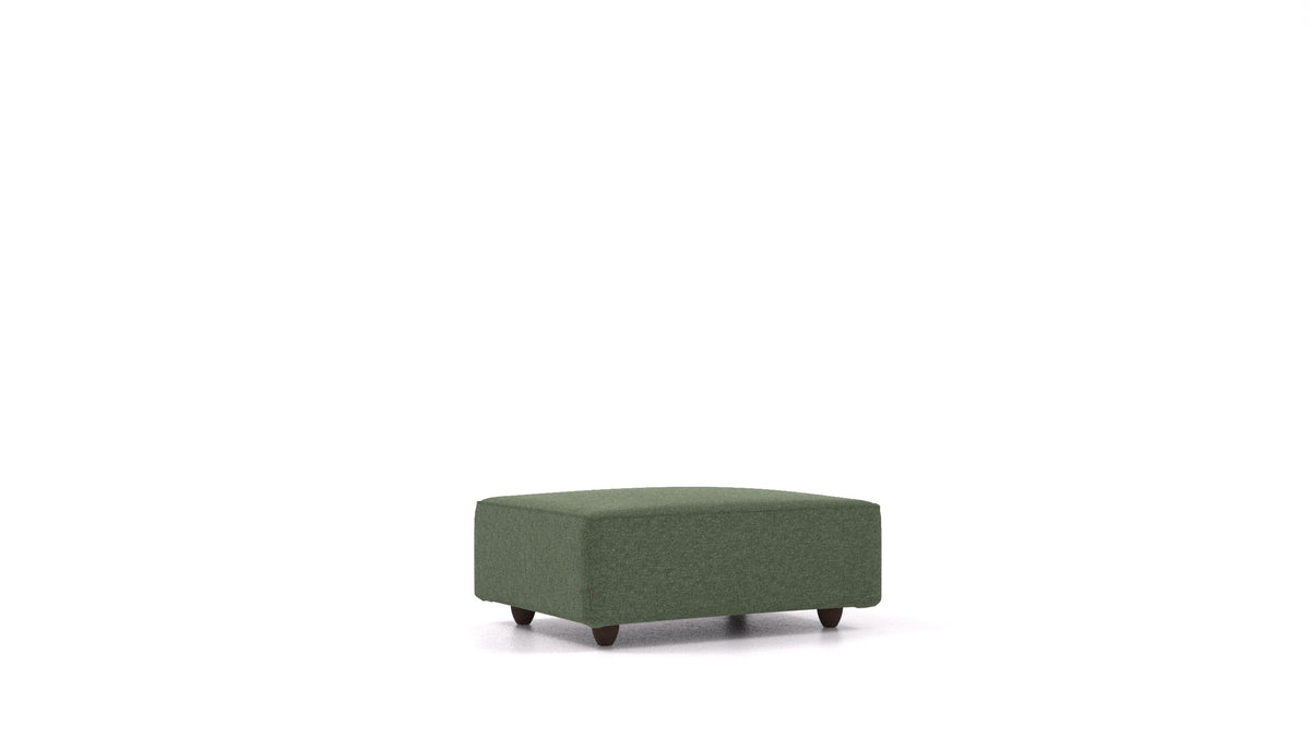 Cascais F, elemento del divano modulare FEYDOM in tessuto Icon IC-39 Forest, gambe scure