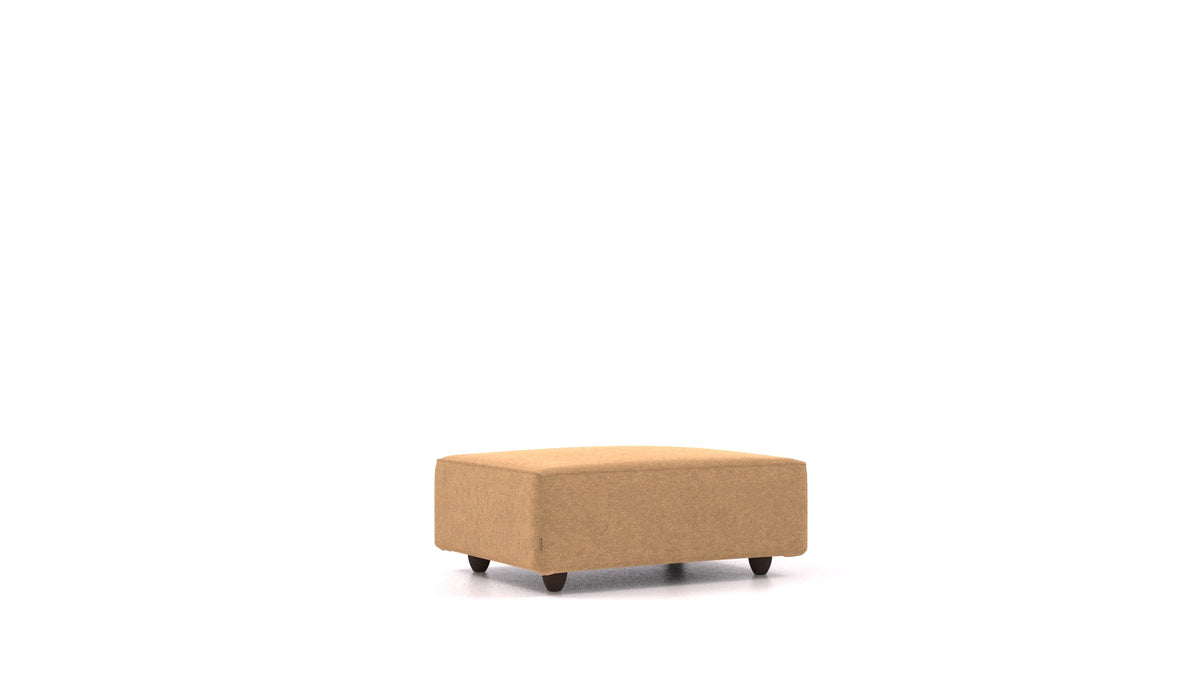 Cascais F, elemento del divano modulare FEYDOM in tessuto Icon IC-45 Antic Gold, gambe scure
