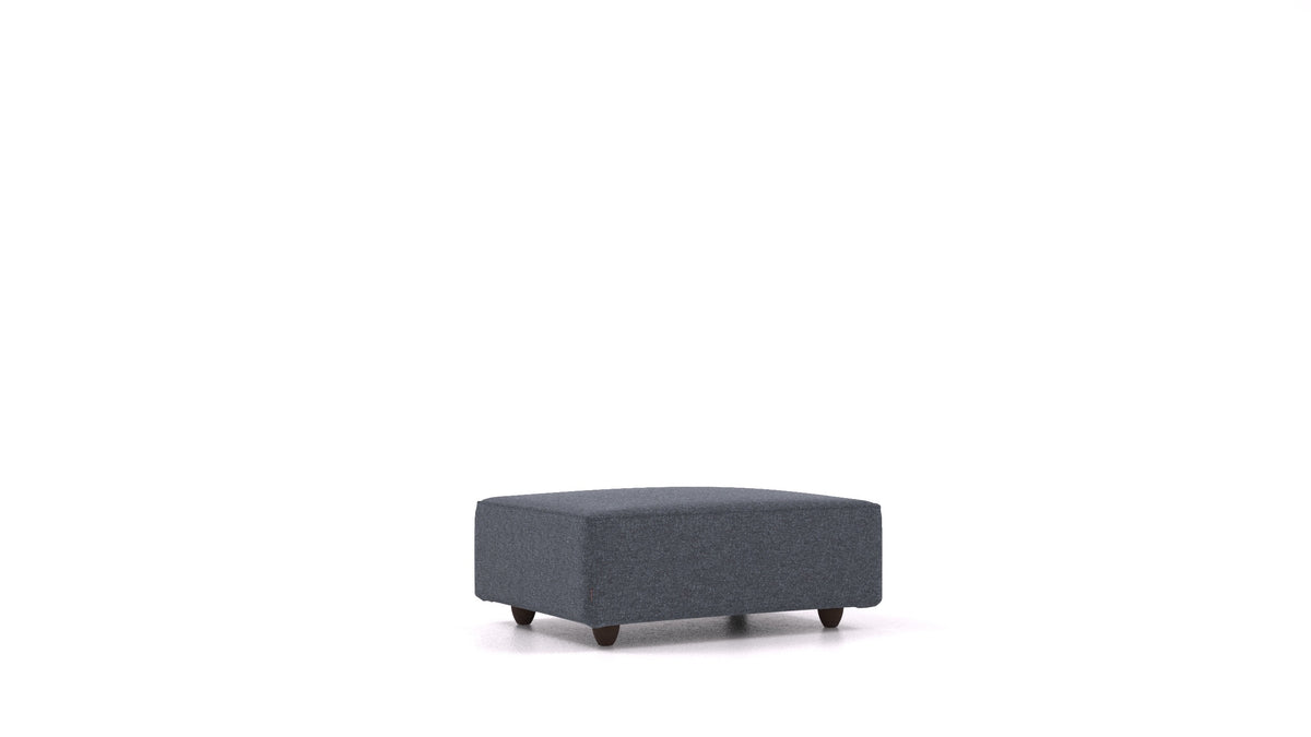Cascais F, elemento del divano modulare FEYDOM in tessuto Icon IC-79 Deep Blue, gambe scure
