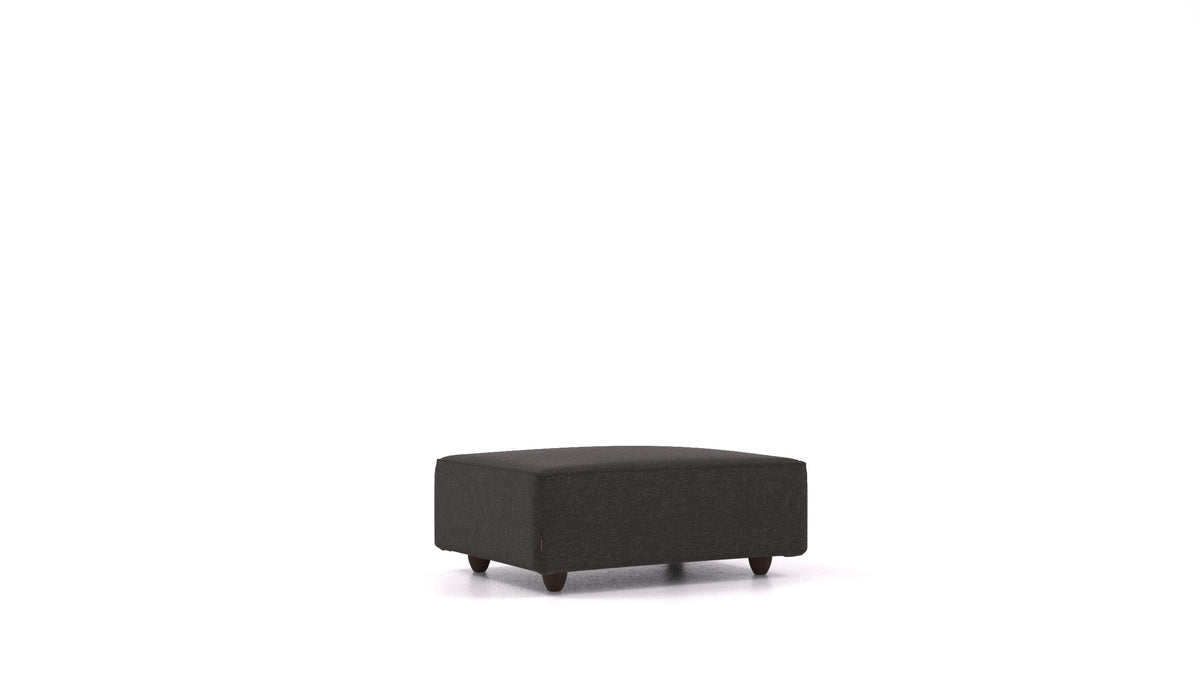 Cascais F, elemento del divano modulare FEYDOM in tessuto Icon IC-99 Umbra, gambe scure
