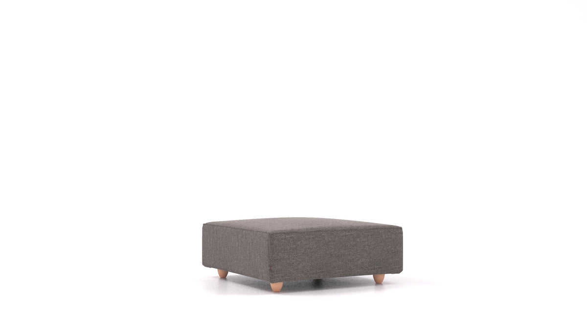 Cascais K, elemento del divano modulare FEYDOM in tessuto Alure DE-92 Middle Grey, gambe chiare