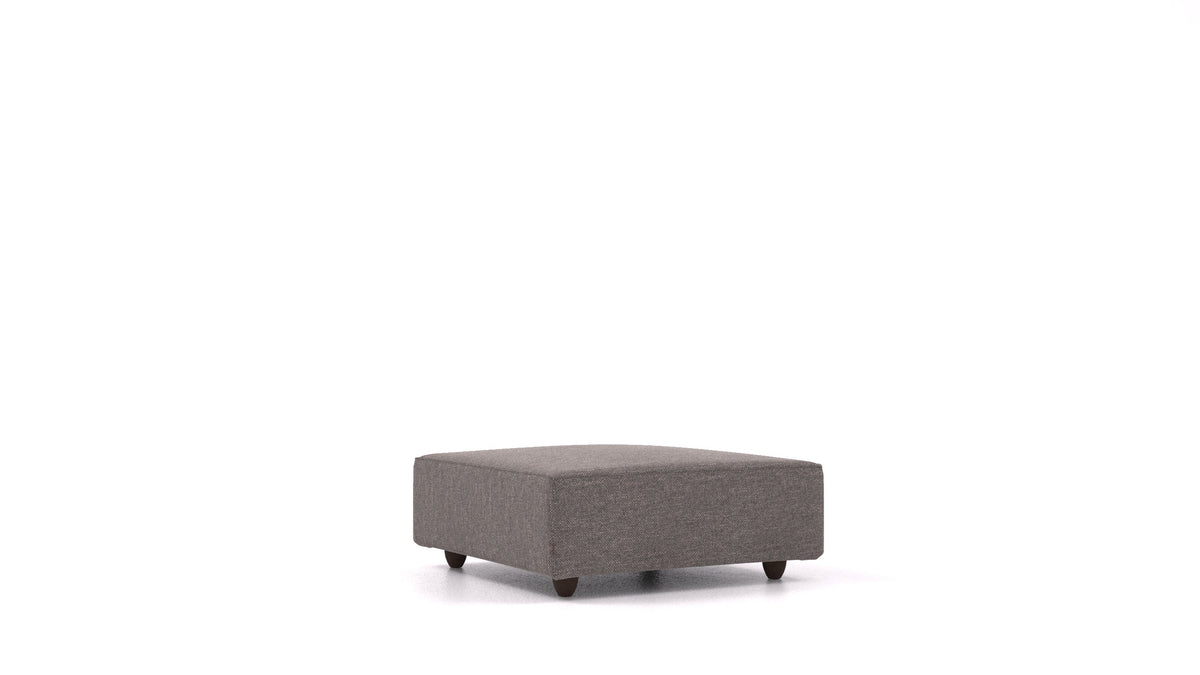 Cascais K, elemento del divano modulare FEYDOM in tessuto Alure DE-92 Middle Grey, gambe scure
