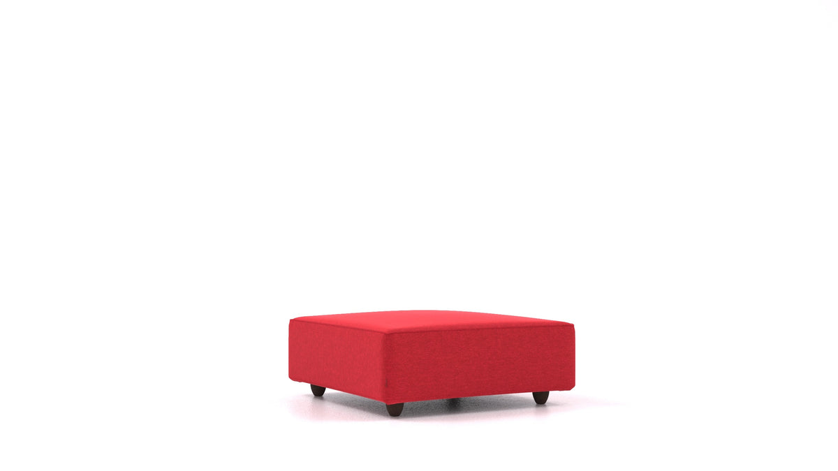 Cascais K, elemento del divano modulare FEYDOM in tessuto Velare ET-11 Red, gambe scure