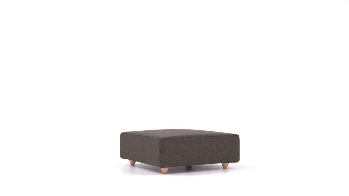 Cascais K, elemento del divano modulare FEYDOM in tessuto Velare ET-12 Dark Grey, gambe chiare