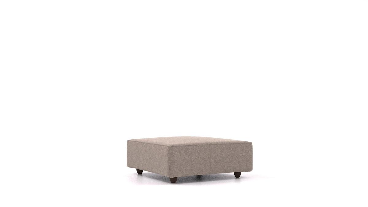 Cascais K, elemento del divano modulare FEYDOM in tessuto Velare ET-14 Middle Grey, gambe scure