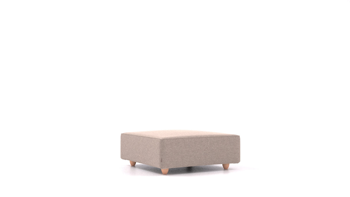 Cascais K, elemento del divano modulare FEYDOM in tessuto Velare ET-15 Light Grey, gambe chiare