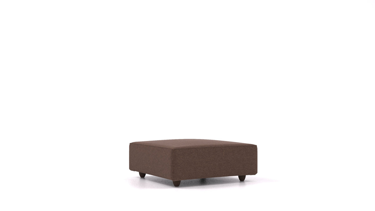 Cascais K, elemento del divano modulare FEYDOM in tessuto Velare ET-27 Chocolate, gambe scure