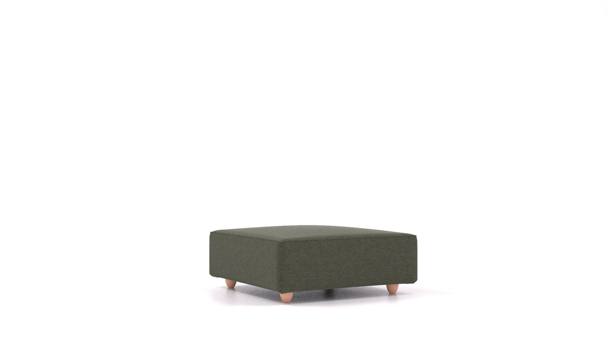 Cascais K, elemento del divano modulare FEYDOM in tessuto Velare ET-38 Pine, gambe chiare
