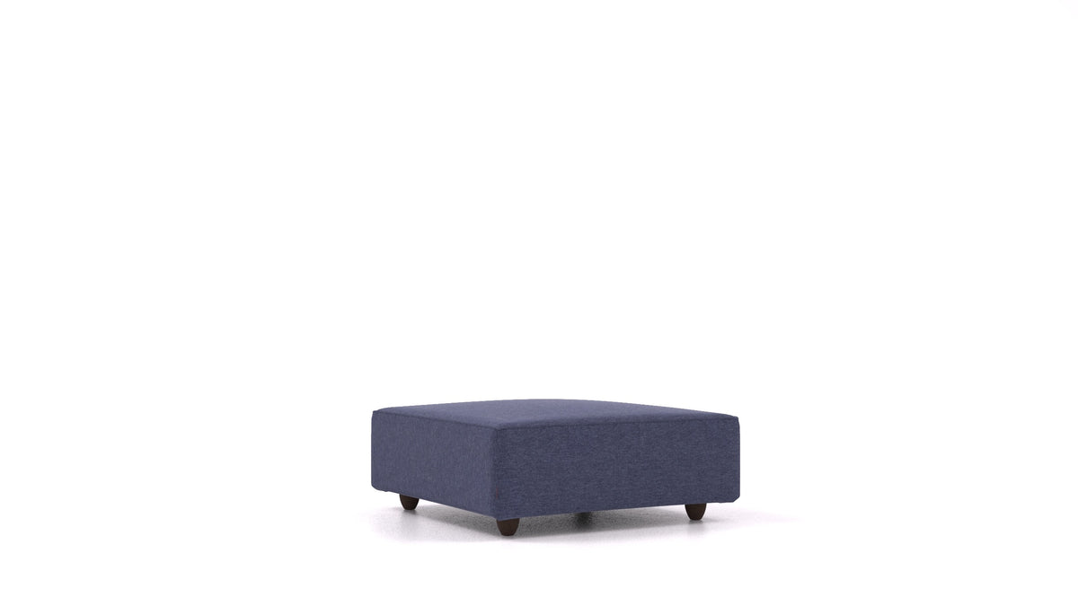 Cascais K, elemento del divano modulare FEYDOM in tessuto Velare ET-80 Noble Blue, gambe scure