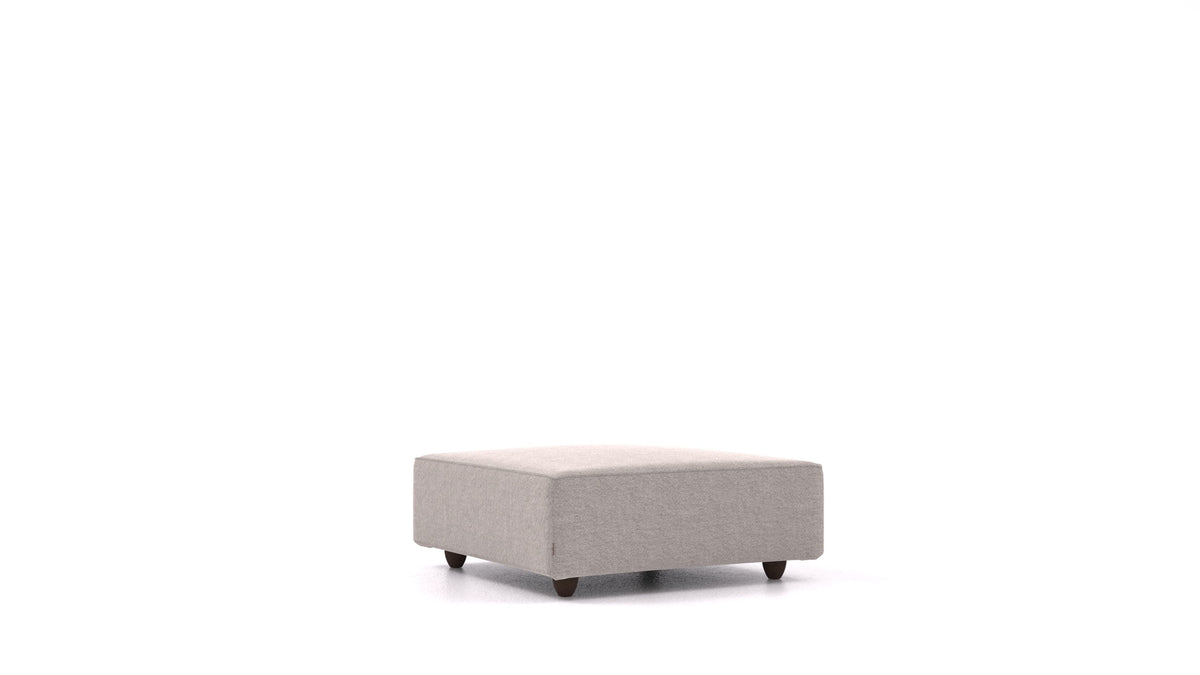 Cascais K, elemento del divano modulare FEYDOM in tessuto Phoenix FE-84 Middle Grey, gambe scure