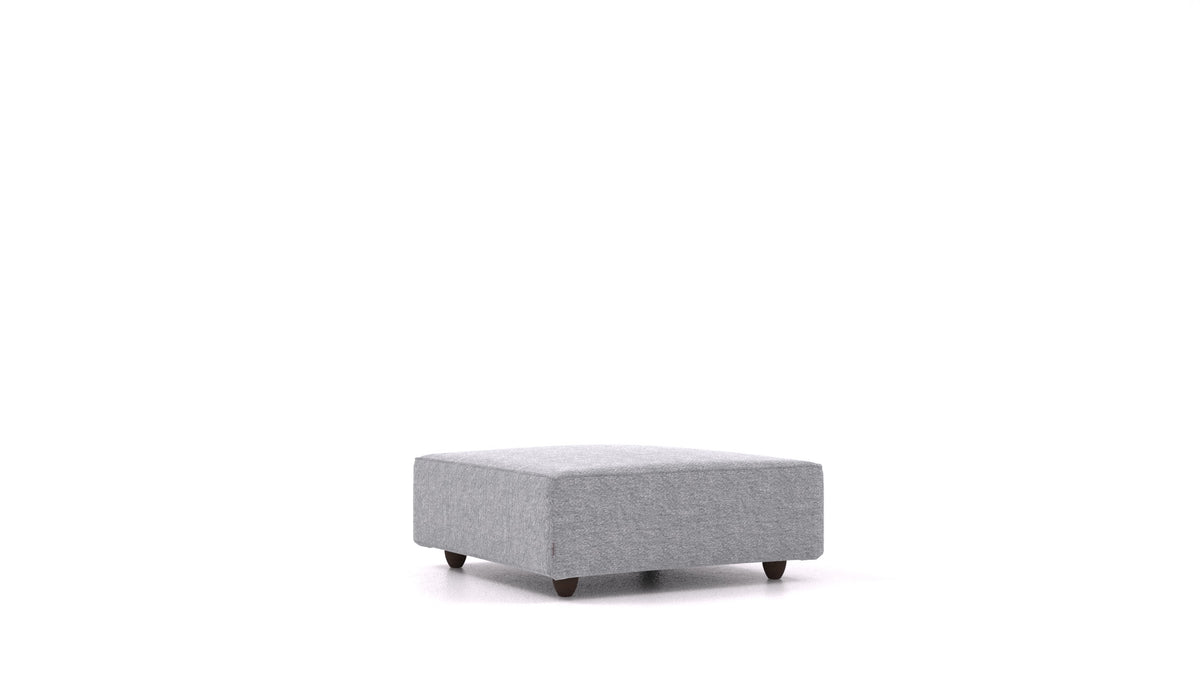 Cascais K, elemento del divano modulare FEYDOM in tessuto Phoenix FE-92 Dark Grey, gambe scure