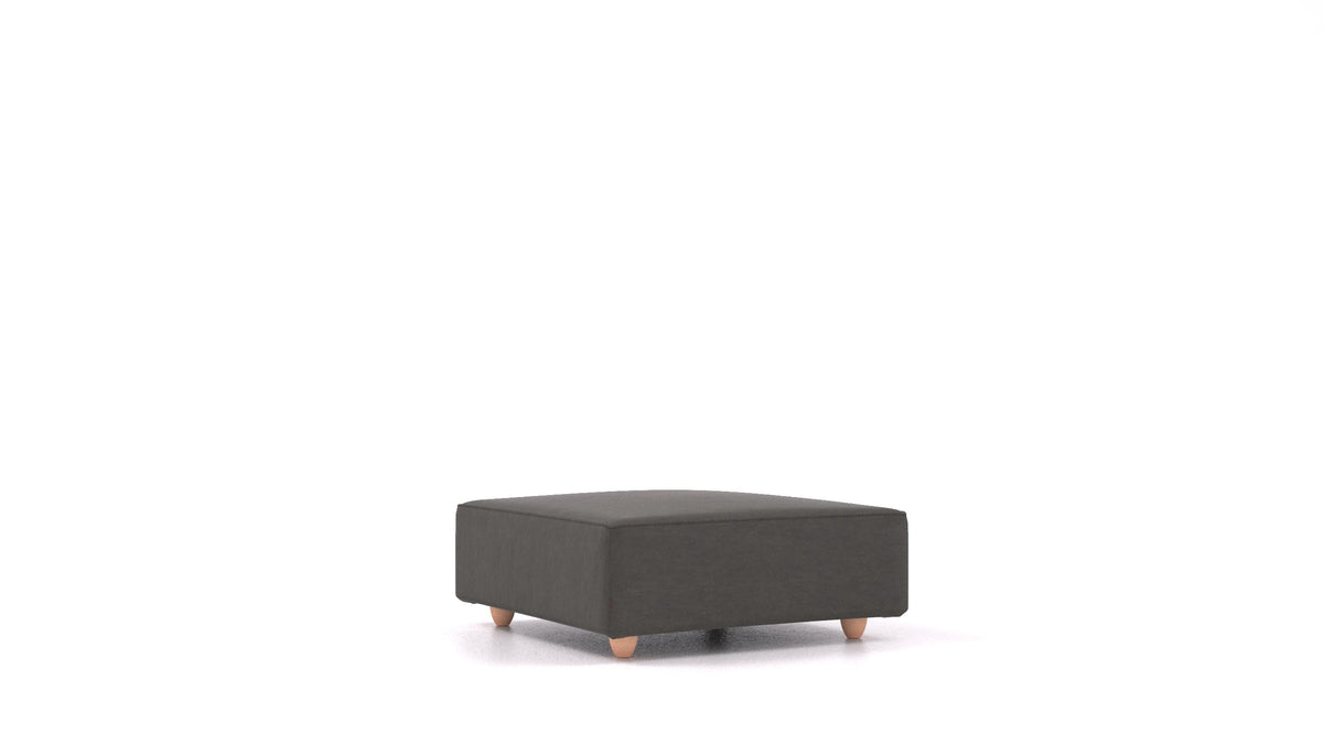 Cascais K, elemento del divano modulare FEYDOM in tessuto Mollia FF-12 Dark Grey, gambe chiare