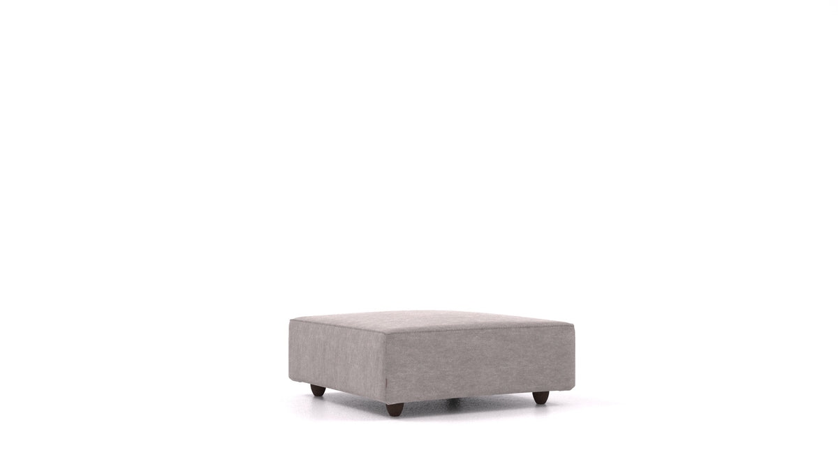 Cascais K, elemento del divano modulare FEYDOM in tessuto Mollia FF-14 Middle Grey, gambe scure