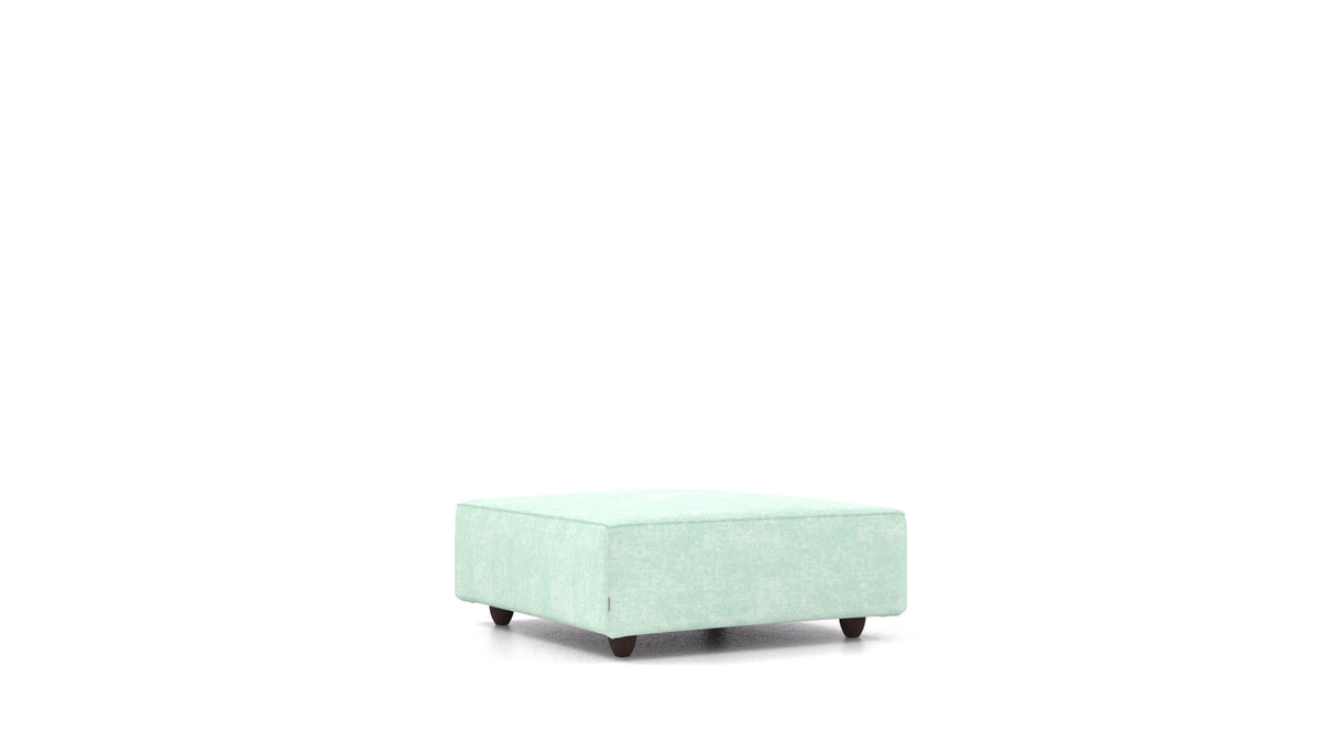 Cascais K, elemento del divano modulare FEYDOM in tessuto Mollia FF-18 Mint, gambe scure