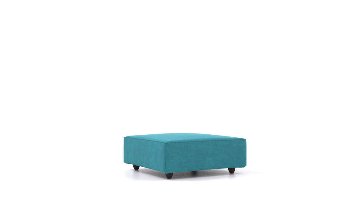 Cascais K, elemento del divano modulare FEYDOM in tessuto Mollia FF-20 Turquoise, gambe scure