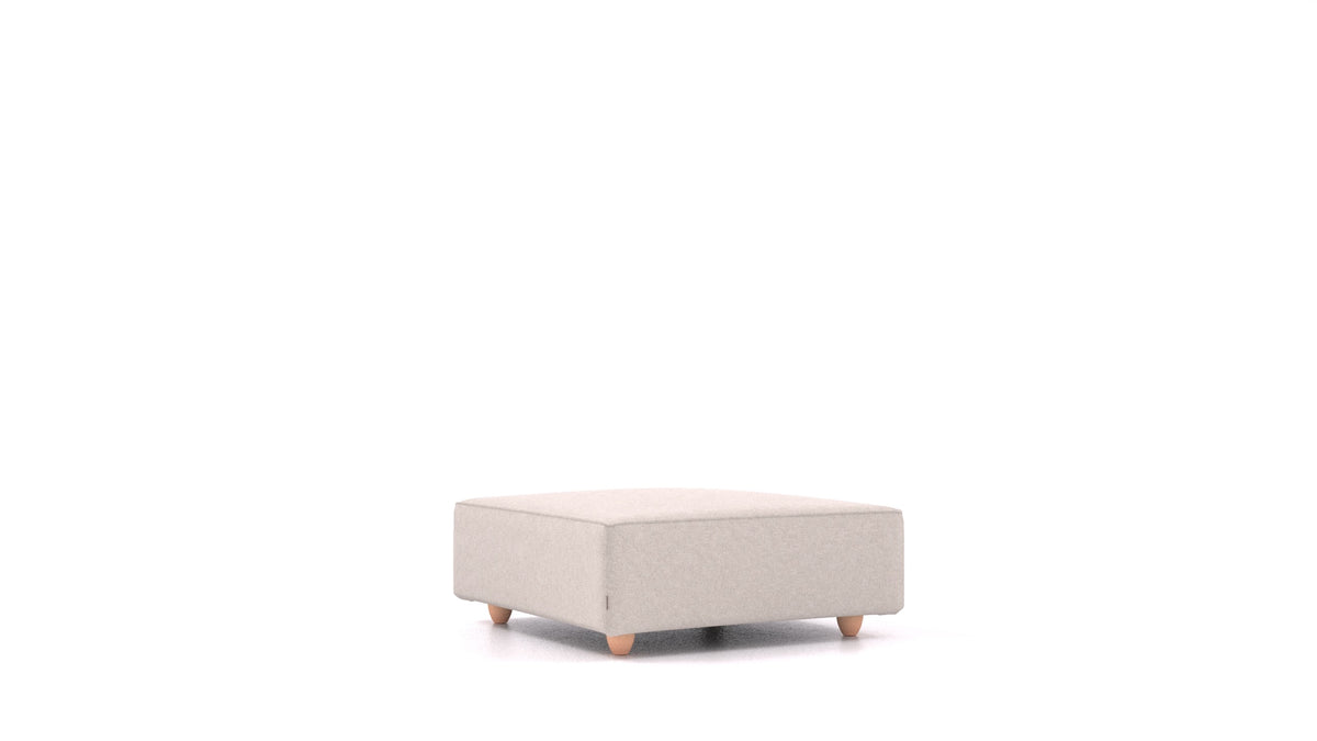 Cascais K, elemento del divano modulare FEYDOM in tessuto Icon IC-02 Natur, gambe chiare