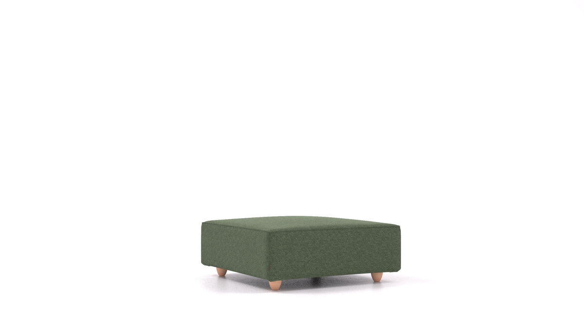 Cascais K, elemento del divano modulare FEYDOM in tessuto Icon IC-39 Forest, gambe chiare