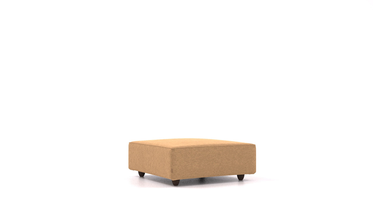 Cascais K, elemento del divano modulare FEYDOM in tessuto Icon IC-45 Antic Gold, gambe scure