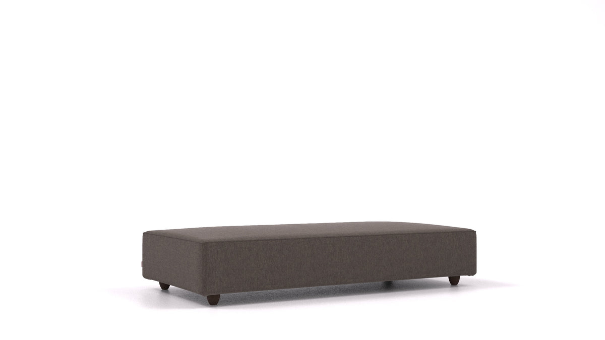 Cascais L, elemento del divano modulare FEYDOM in tessuto Velare ET-12 Dark Grey, gambe scure