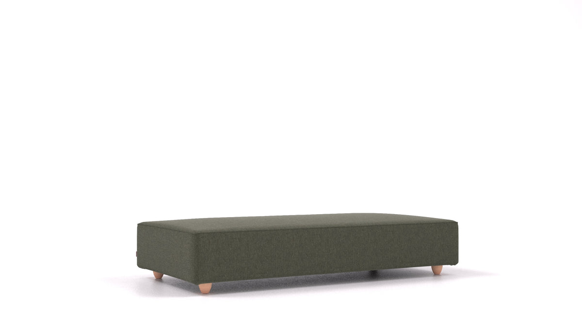 Cascais L, elemento del divano modulare FEYDOM in tessuto Velare ET-38 Pine, gambe chiare