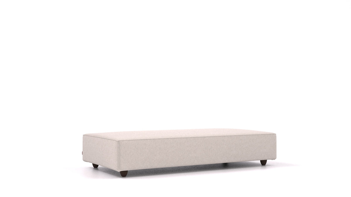 Cascais L, elemento del divano modulare FEYDOM in tessuto Icon IC-02 Natur, gambe scure