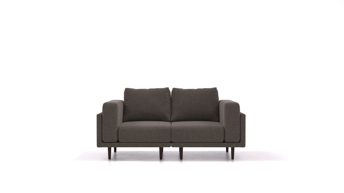 Clooods 2S, divano modulare FEYDOM in tessuto Velare ET-12 Dark Grey, gambe scure