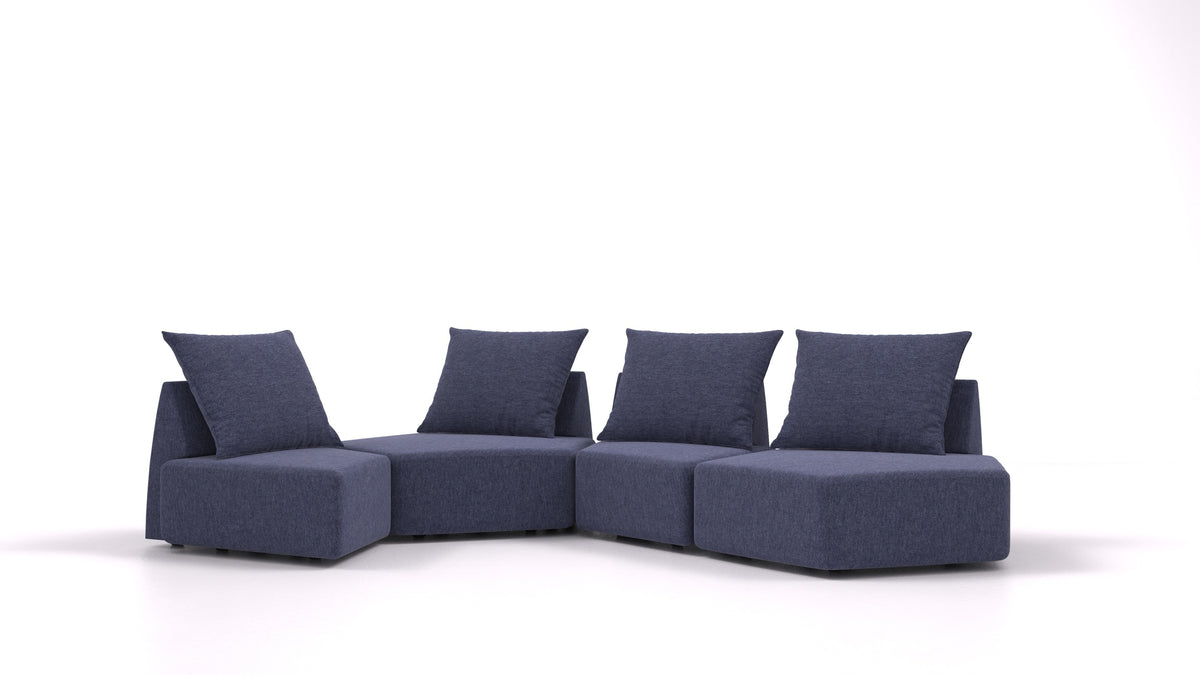 Matacao3 Archipelago, divano modulare FEYDOM in tessuto Velare ET-80 Noble Blue