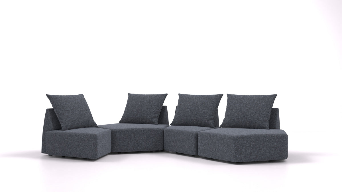 Matacao3 Archipelago, divano modulare FEYDOM in tessuto Icon IC-79 Deep Blue