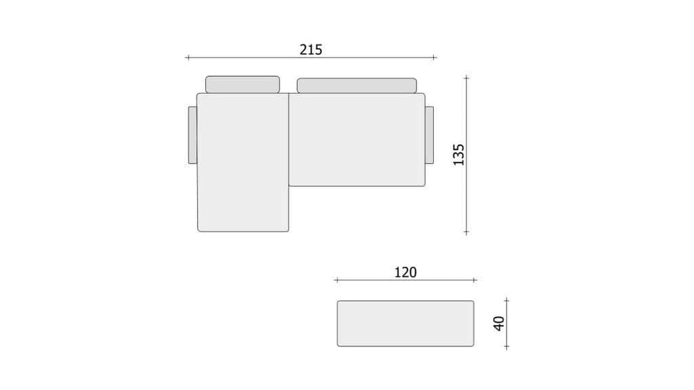 Choice 1 &ndash; Set d'angolo + sgabelli