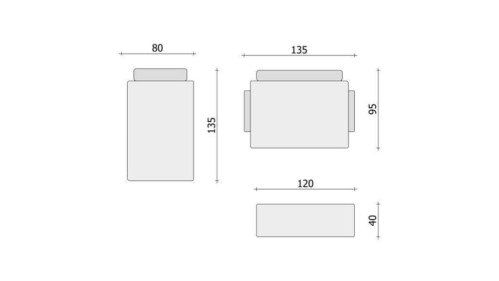 Choice 1 &ndash; Due posti + poltrona + sgabelli